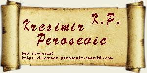 Krešimir Perošević vizit kartica